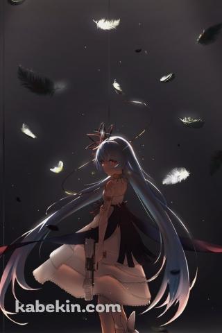 暗闇で振り返るサンダー / ドールズフロントラインのAndroidの壁紙(320px x 480px) スマホ用