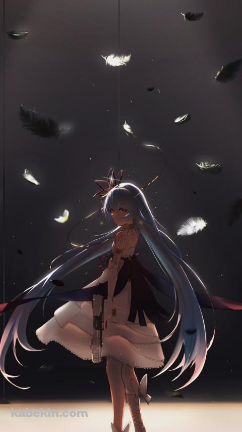 暗闇で振り返るサンダー / ドールズフロントラインのAndroidの壁紙(480px x 854px) スマホ用