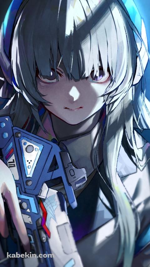 銃を持ちこちらを見つめる生塩ノア / ブルアカ / ブルーアーカイブのAndroidの壁紙(480px x 854px) スマホ用