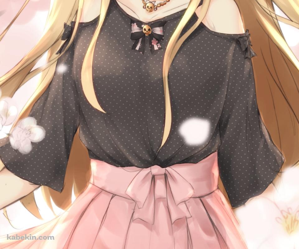 ピンクの桜に囲まれた可愛いエレシュキガル / Fate/grand orderのAndroidの壁紙(960px x 800px) スマホ用