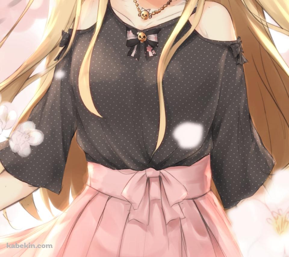ピンクの桜に囲まれた可愛いエレシュキガル / Fate/grand orderのAndroidの壁紙(960px x 854px) スマホ用