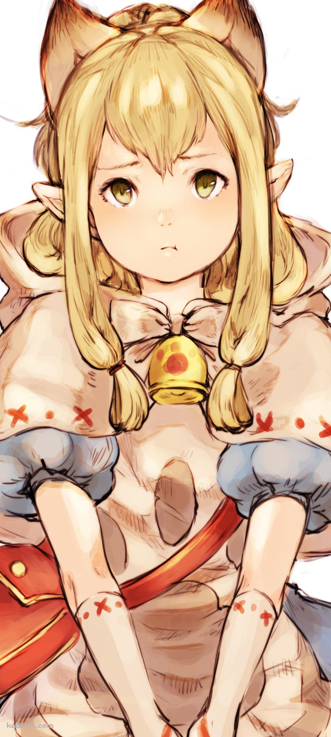 困り顔のネコ嬢 / モンハン / モンスターハンターのAndroidの壁紙(1080px x 2400px) スマホ用