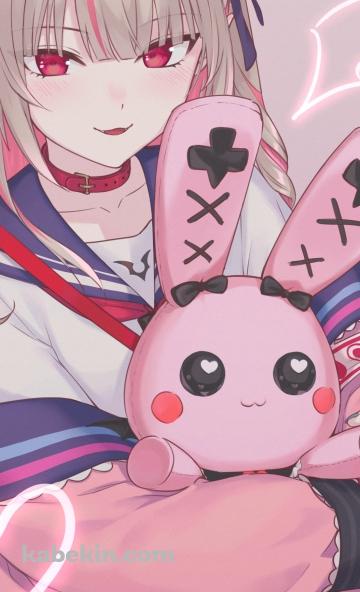 ピンクのウサギと魔界ノりりむ / サキュバス / にじさんじゲーマーズ / バーチャルYouTuber / VtuberのAndroidの壁紙(360px x 592px) スマホ用
