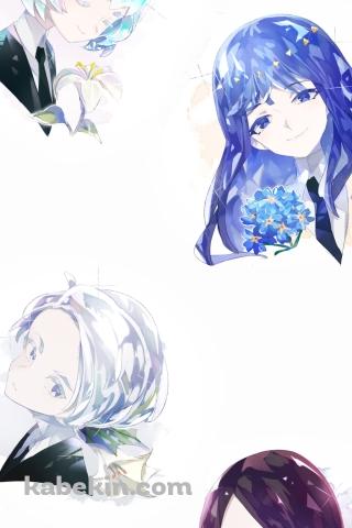 カンゴーム / ラピス・ラズリ / ボルツ / ダイヤモンド / 宝石の国 / Land of the LustrousのAndroidの壁紙(320px x 480px) スマホ用