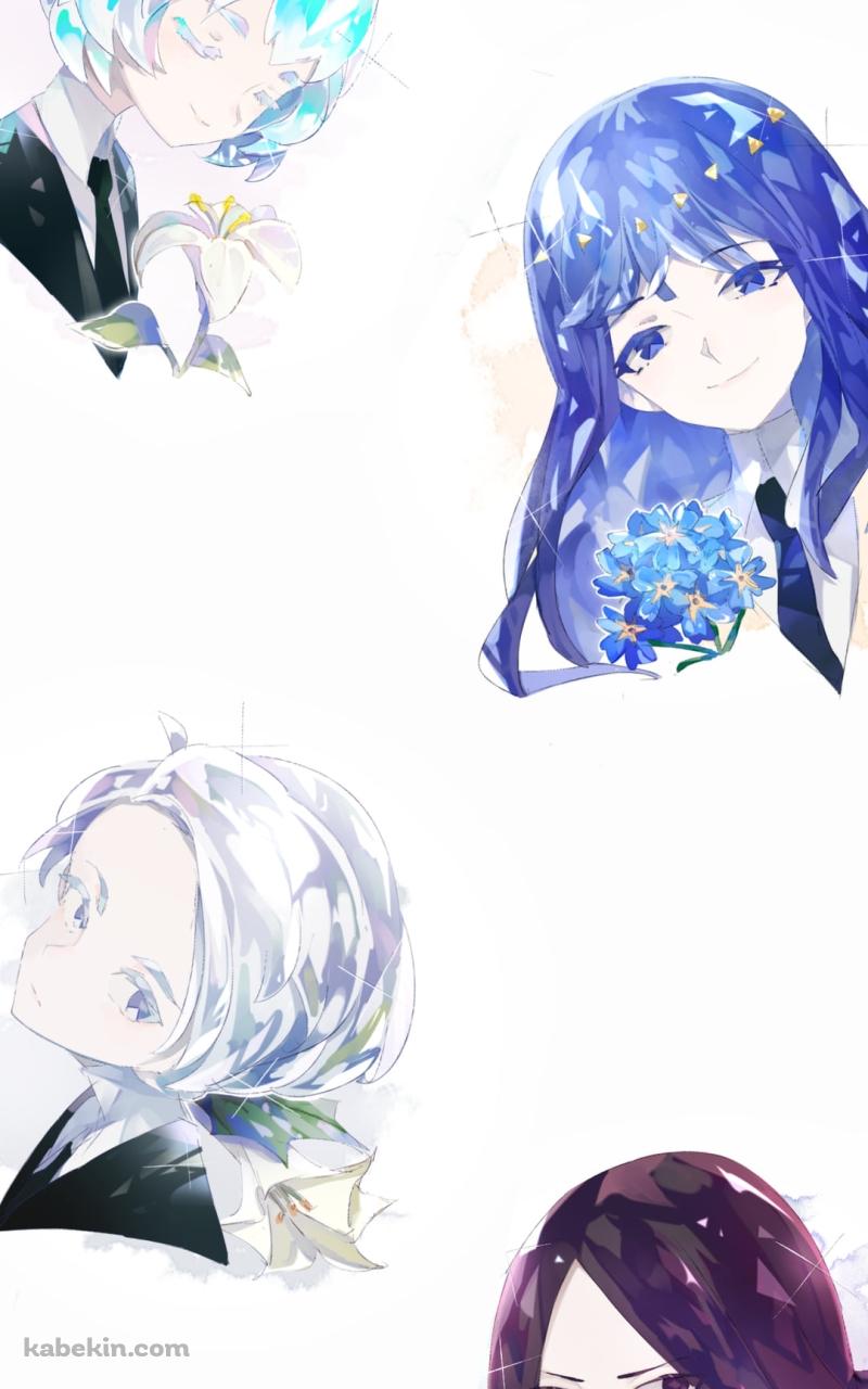 カンゴーム / ラピス・ラズリ / ボルツ / ダイヤモンド / 宝石の国 / Land of the LustrousのAndroidの壁紙(800px x 1280px) スマホ用