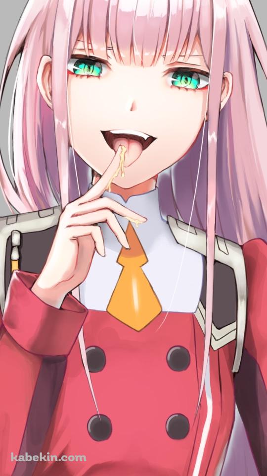 ハチミツを舐めるゼロツー / ダーリン・イン・ザ・フランキスのAndroidの壁紙(540px x 960px) スマホ用