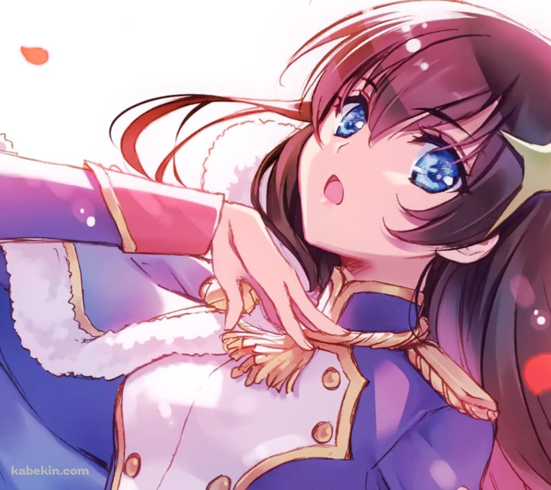 赤い花弁とスポットライトに照らされた神楽ひかり / 少女☆歌劇 レヴュースタァライトのAndroidの壁紙(1080px x 960px) スマホ用