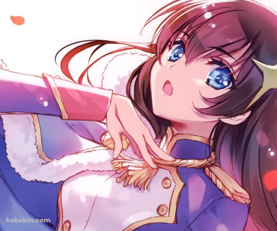 赤い花弁とスポットライトに照らされた神楽ひかり / 少女☆歌劇 レヴュースタァライトのAndroidの壁紙(960px x 800px) スマホ用