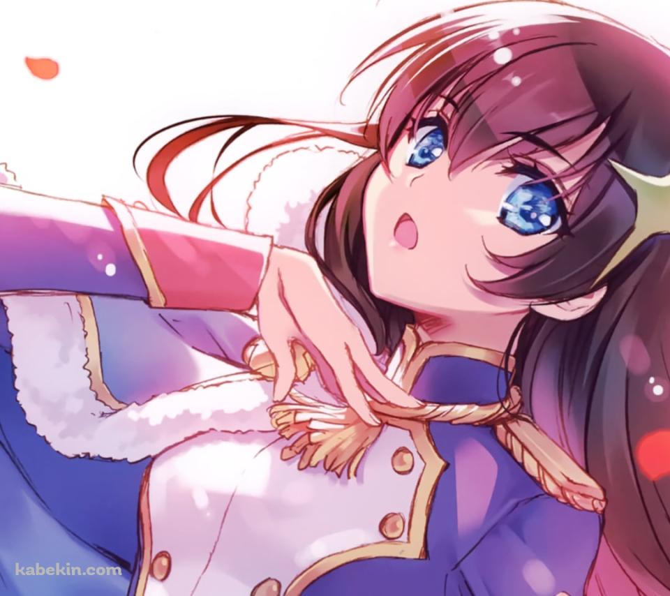 赤い花弁とスポットライトに照らされた神楽ひかり / 少女☆歌劇 レヴュースタァライトのAndroidの壁紙(960px x 854px) スマホ用