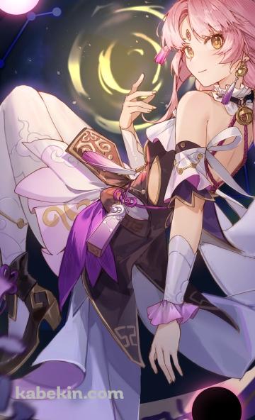 宙に浮き魔法を詠唱する符玄（ふげん） / 崩壊:スターレイルのAndroidの壁紙(360px x 592px) スマホ用
