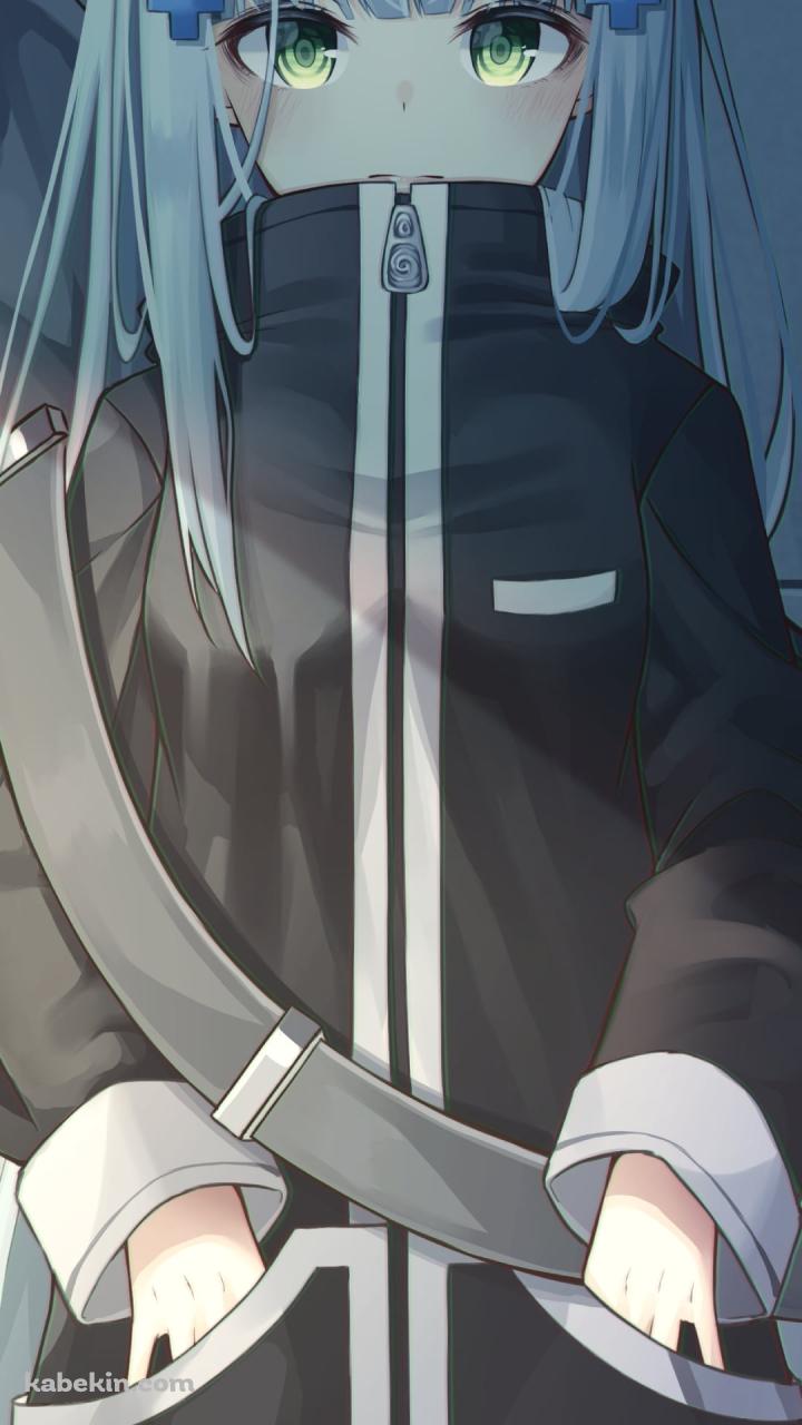 黒いケースを背負いポケットに手をつっこむHK416 / ドールズフロントラインのAndroidの壁紙(720px x 1280px) スマホ用