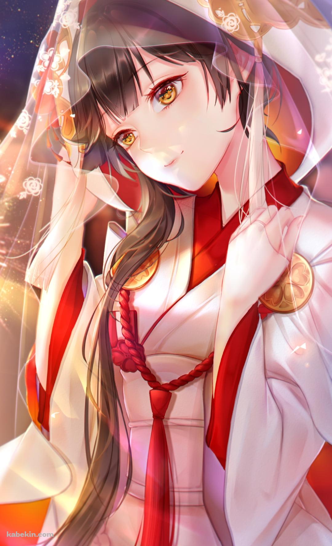 白い着物を着た高雄 / アズールレーンのAndroidの壁紙(1080px x 1776px) スマホ用