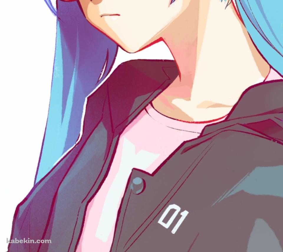 カジュアルファッション 黄色い眼鏡をかけたポップな衣装の初音ミク / ボカロ / ボーカロイドのAndroidの壁紙(960px x 854px) スマホ用