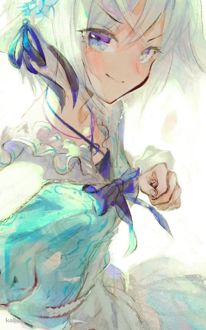 笑顔で構える電脳少女シロ / バーチャルYouTuber / VtuberのAndroidの壁紙(800px x 1280px) スマホ用