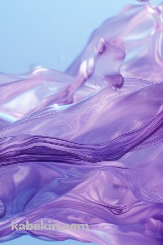 綺麗な淡い紫の液体・リキッド / iPhone 15のAndroidの壁紙(320px x 480px) スマホ用