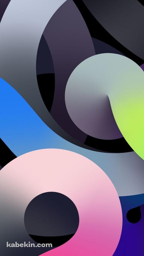 交差する円形のライン / iPhone 15のAndroidの壁紙(480px x 854px) スマホ用