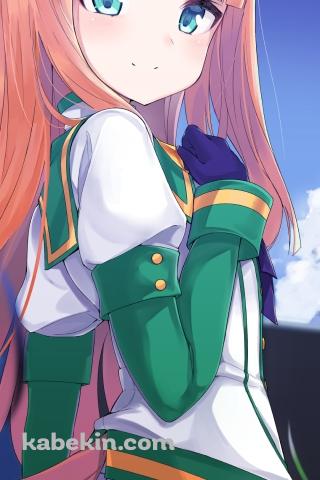 青空の下、微笑むサイレンススズカ / ウマ娘プリティーダービーのAndroidの壁紙(320px x 480px) スマホ用