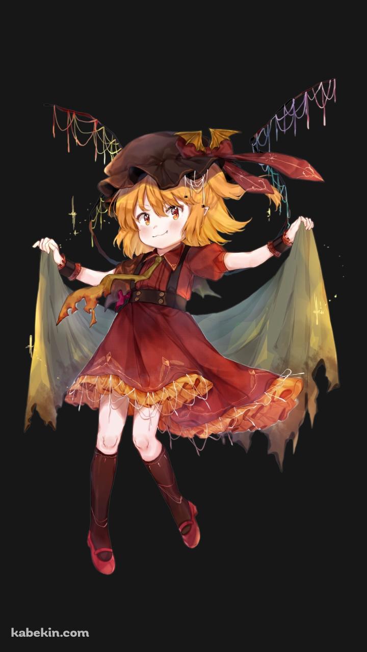 スカートの裾を持つフランドール・スカーレット / 東方のAndroidの壁紙(720px x 1280px) スマホ用