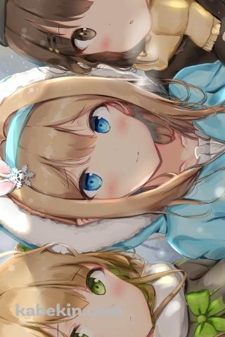 並んでこちらを見るスオミ / Am RFB / K2 / ドルフロ / ドールズフロントラインのAndroidの壁紙(320px x 480px) スマホ用