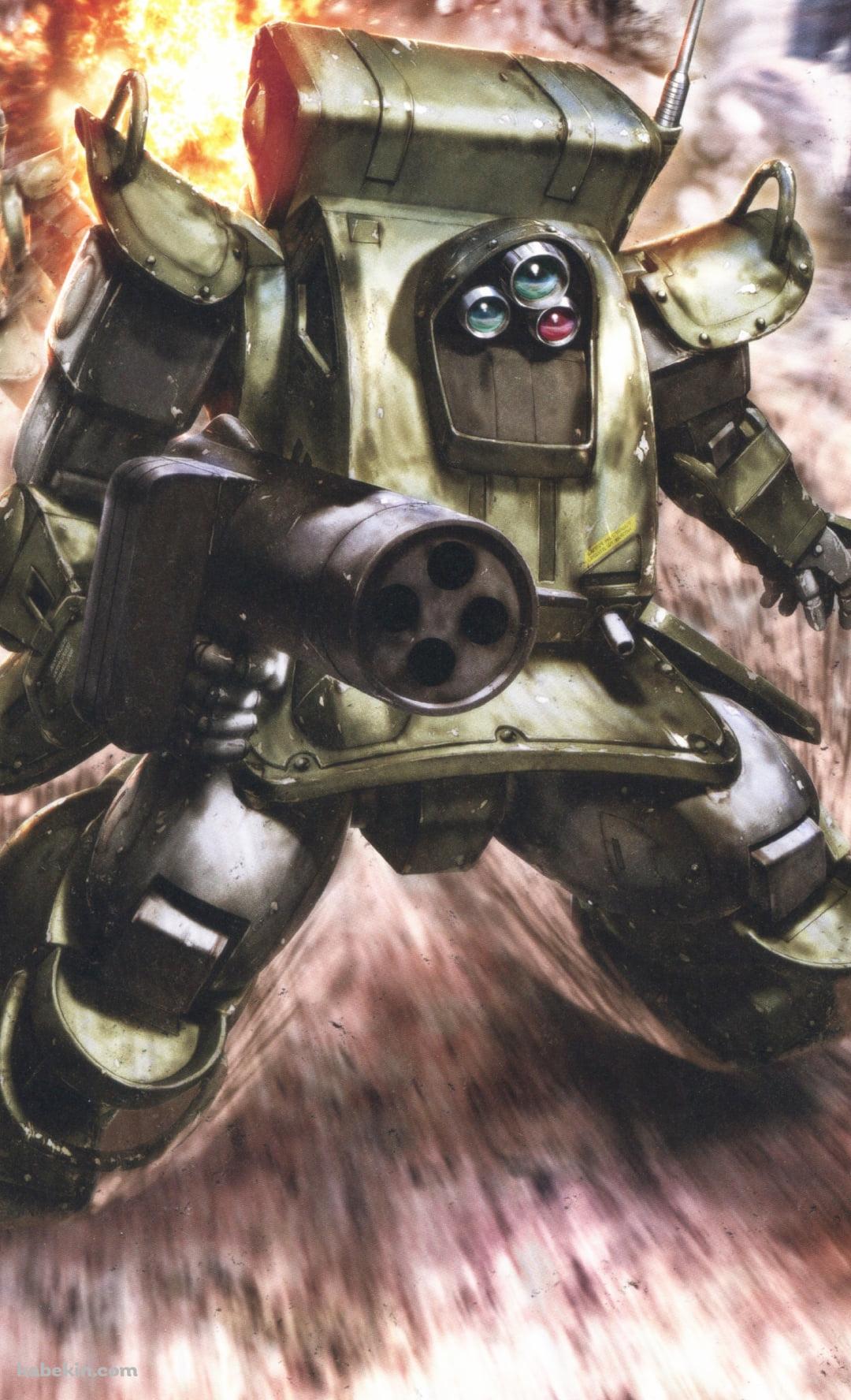 爆発から逃れるロボット / 装甲騎兵ボトムズのAndroidの壁紙(1080px x 1776px) スマホ用