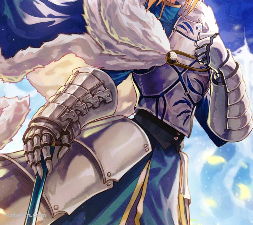 剣を持ち胸元に手をあてるセイバー / Fate/grand orderのAndroidの壁紙(960px x 854px) スマホ用