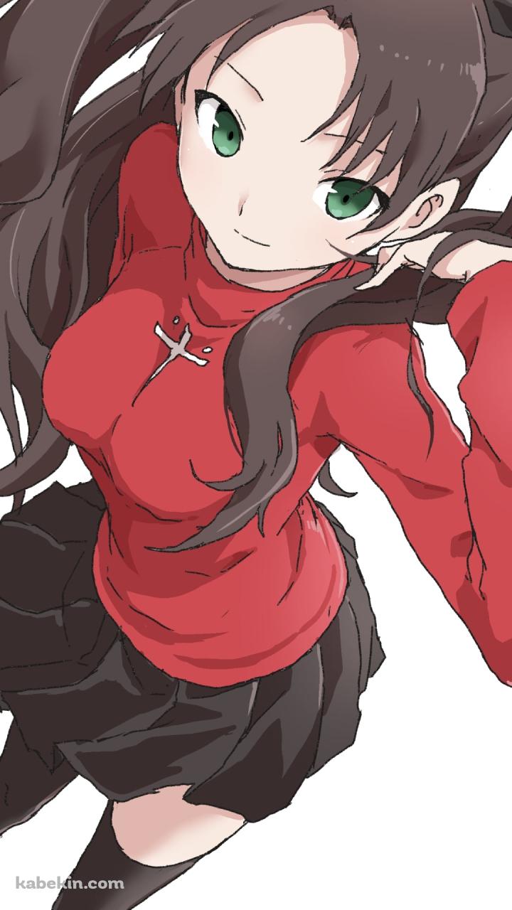ツインテールの遠坂凛 / 緑の瞳 / フェイト／ステイナイトのAndroidの壁紙(720px x 1280px) スマホ用