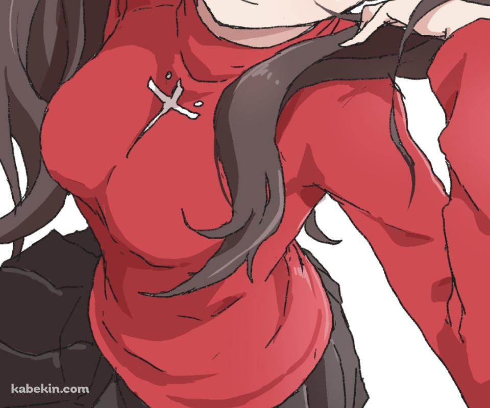 ツインテールの遠坂凛 / 緑の瞳 / フェイト／ステイナイトのAndroidの壁紙(960px x 800px) スマホ用