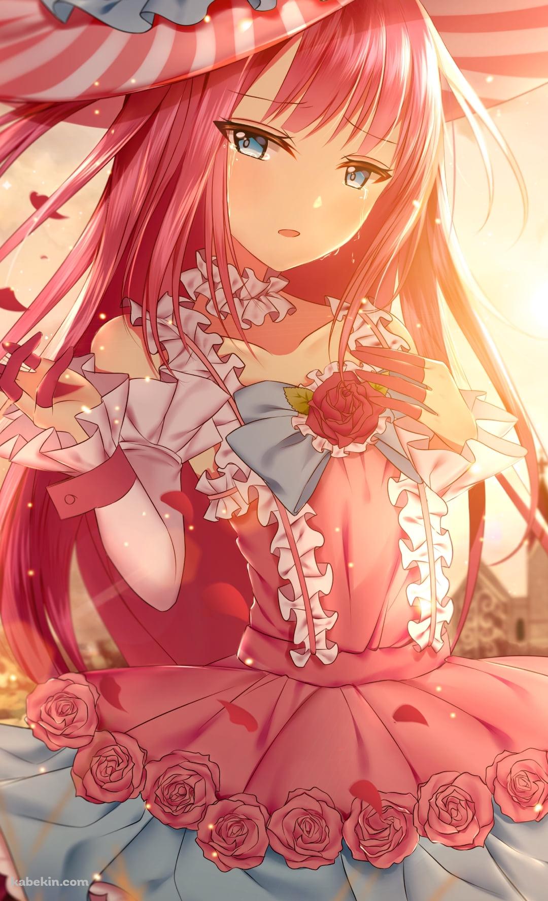 ピンクの薔薇がついた衣装を着たエリザベート・バートリー / Fate/extra cccのAndroidの壁紙(1080px x 1776px) スマホ用