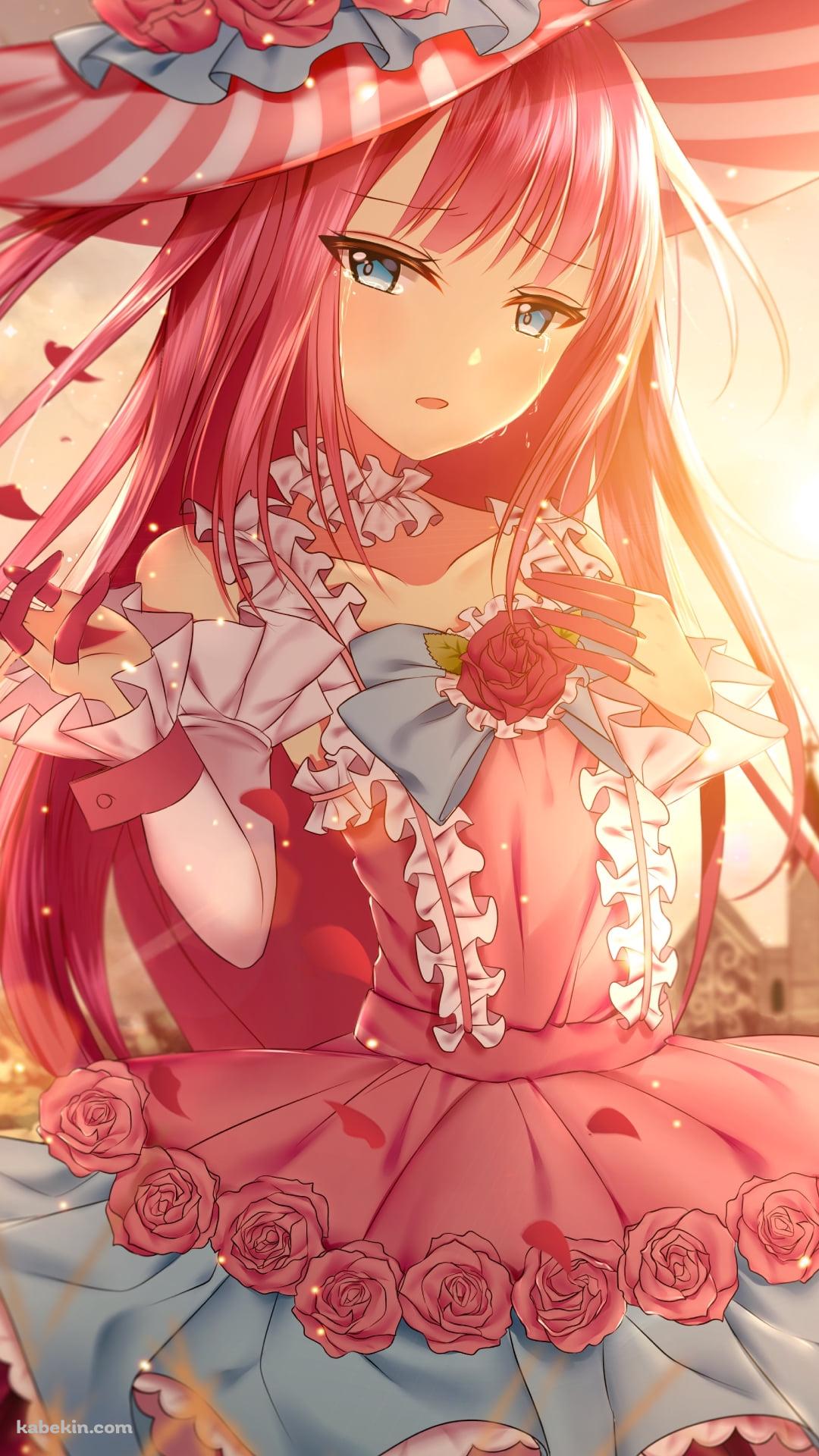 ピンクの薔薇がついた衣装を着たエリザベート・バートリー / Fate/extra cccのAndroidの壁紙(1080px x 1920px) スマホ用