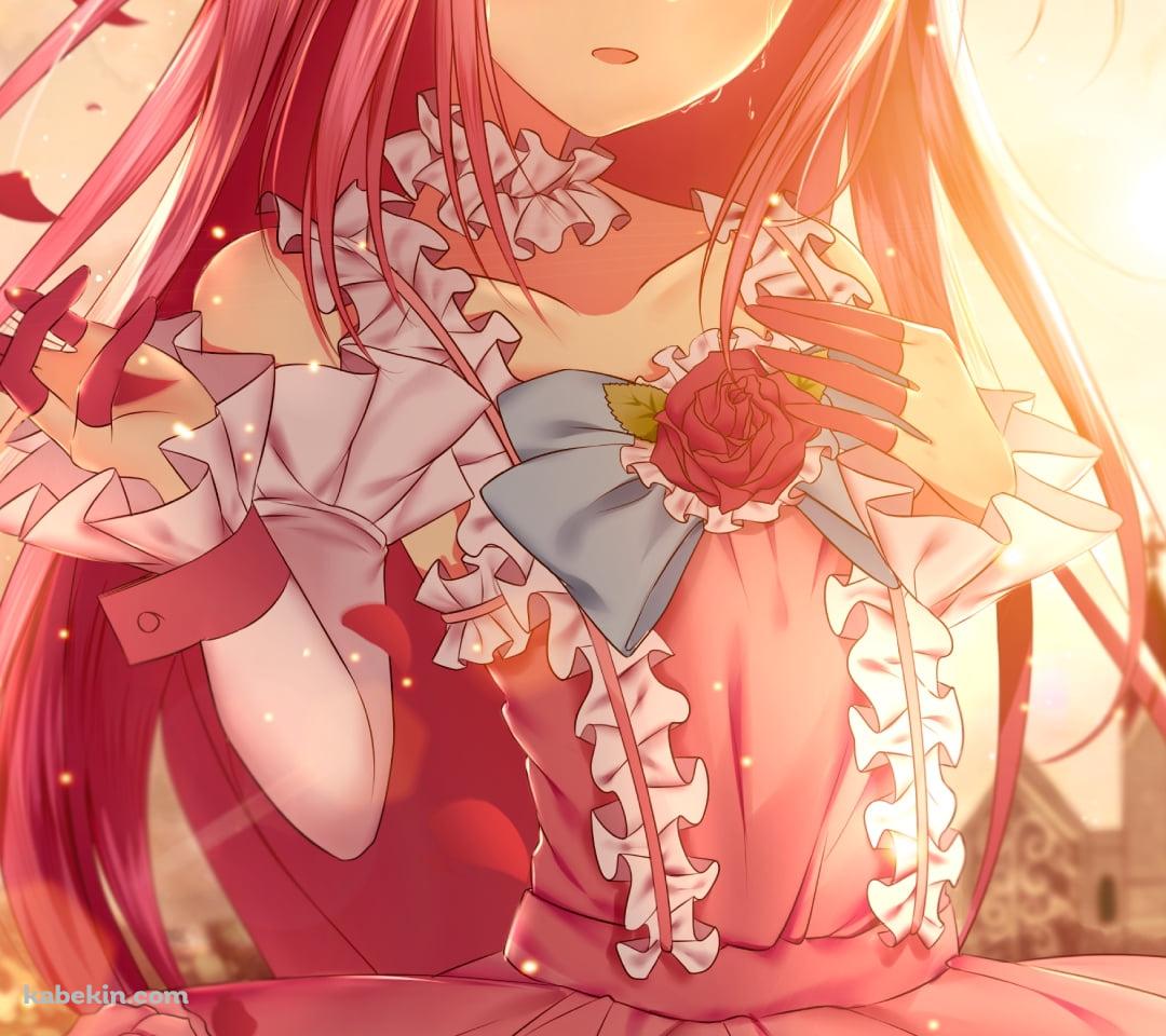 ピンクの薔薇がついた衣装を着たエリザベート・バートリー / Fate/extra cccのAndroidの壁紙(1080px x 960px) スマホ用
