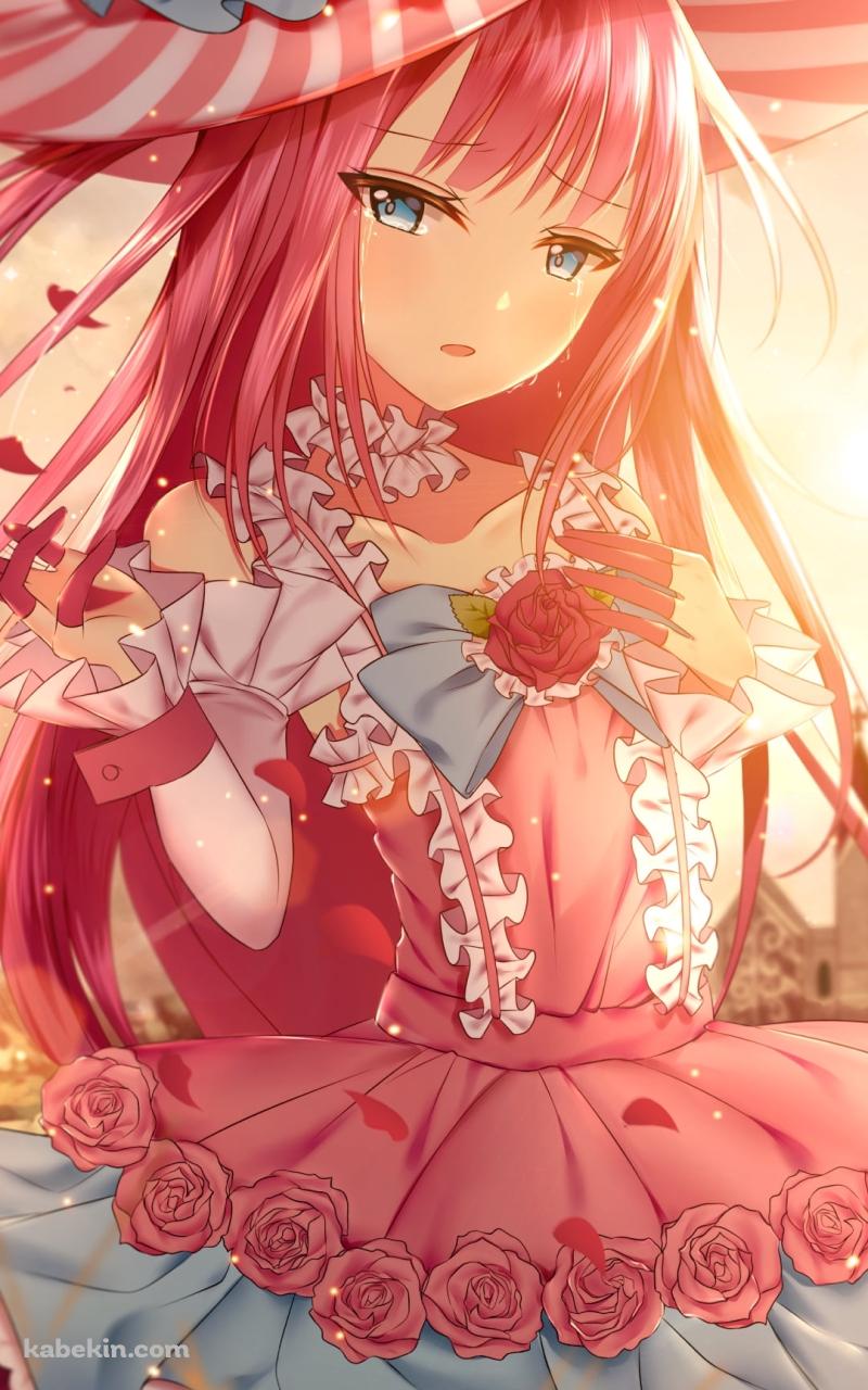 ピンクの薔薇がついた衣装を着たエリザベート・バートリー / Fate/extra cccのAndroidの壁紙(800px x 1280px) スマホ用