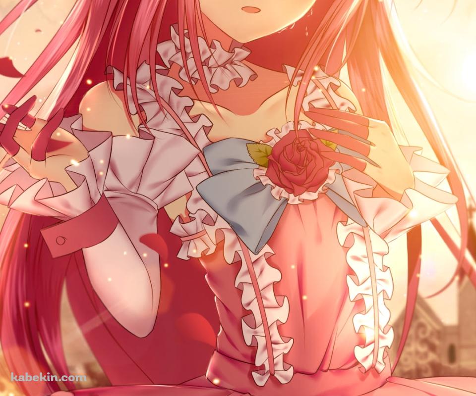 ピンクの薔薇がついた衣装を着たエリザベート・バートリー / Fate/extra cccのAndroidの壁紙(960px x 800px) スマホ用