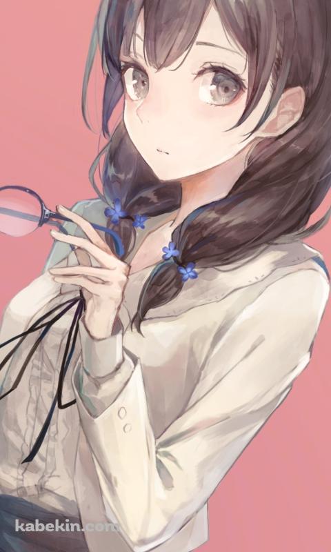 眼鏡を持つ可愛い花菱立花 / FLOWERSのAndroidの壁紙(480px x 800px) スマホ用