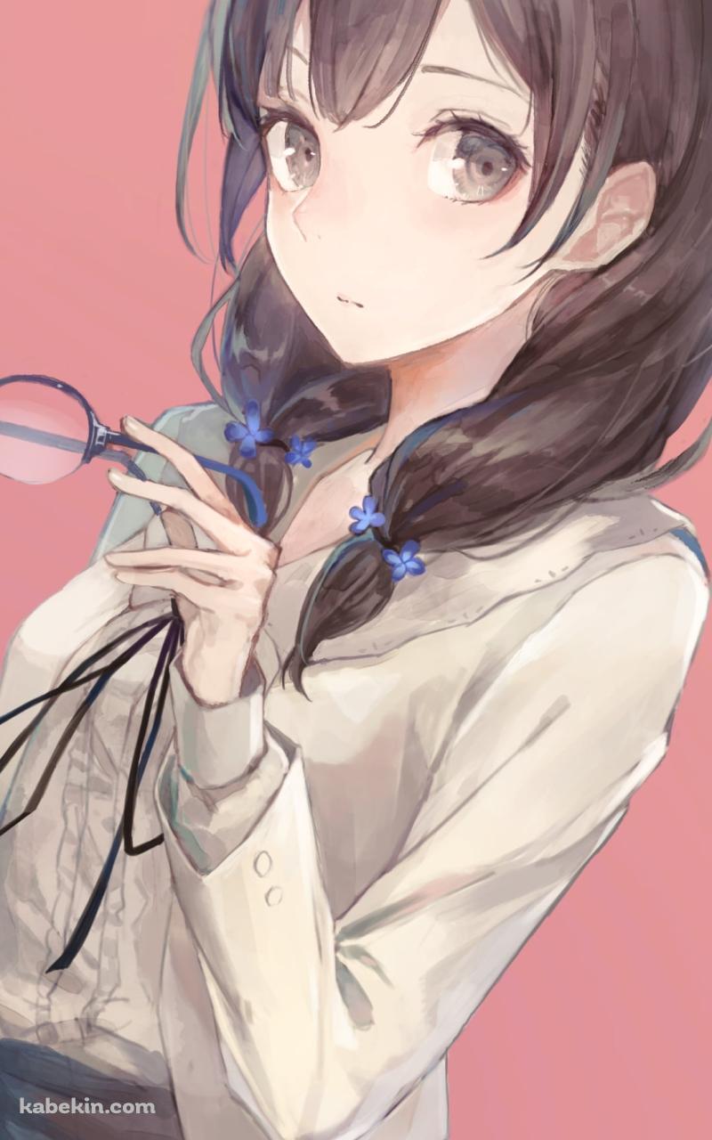 眼鏡を持つ可愛い花菱立花 / FLOWERSのAndroidの壁紙(800px x 1280px) スマホ用