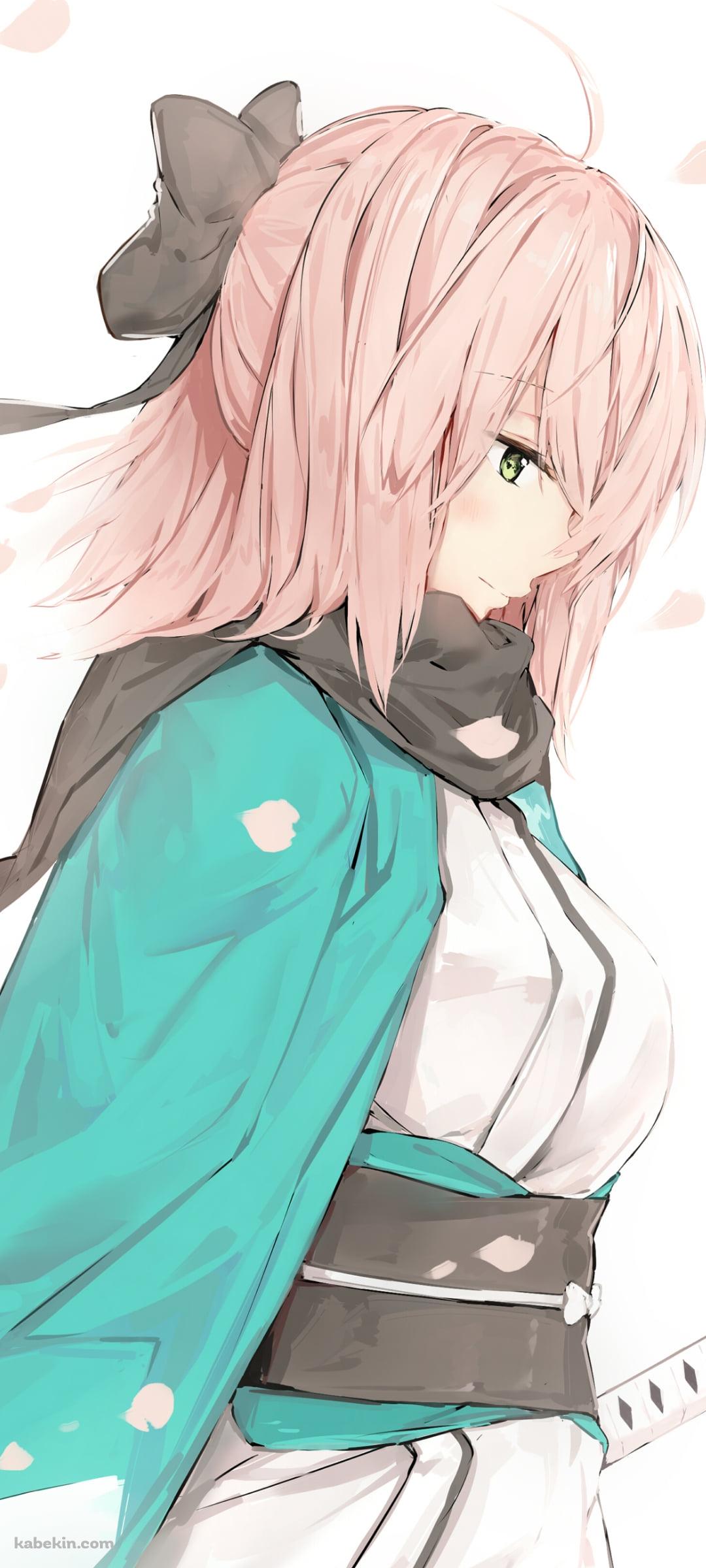 うつむく沖田総司 / FateのAndroidの壁紙(1080px x 2400px) スマホ用