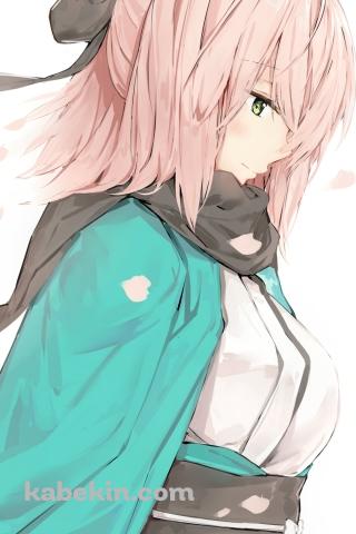 うつむく沖田総司 / FateのAndroidの壁紙(320px x 480px) スマホ用