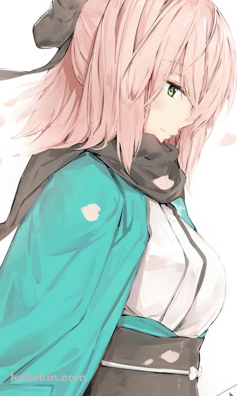 うつむく沖田総司 / FateのAndroidの壁紙(480px x 800px) スマホ用