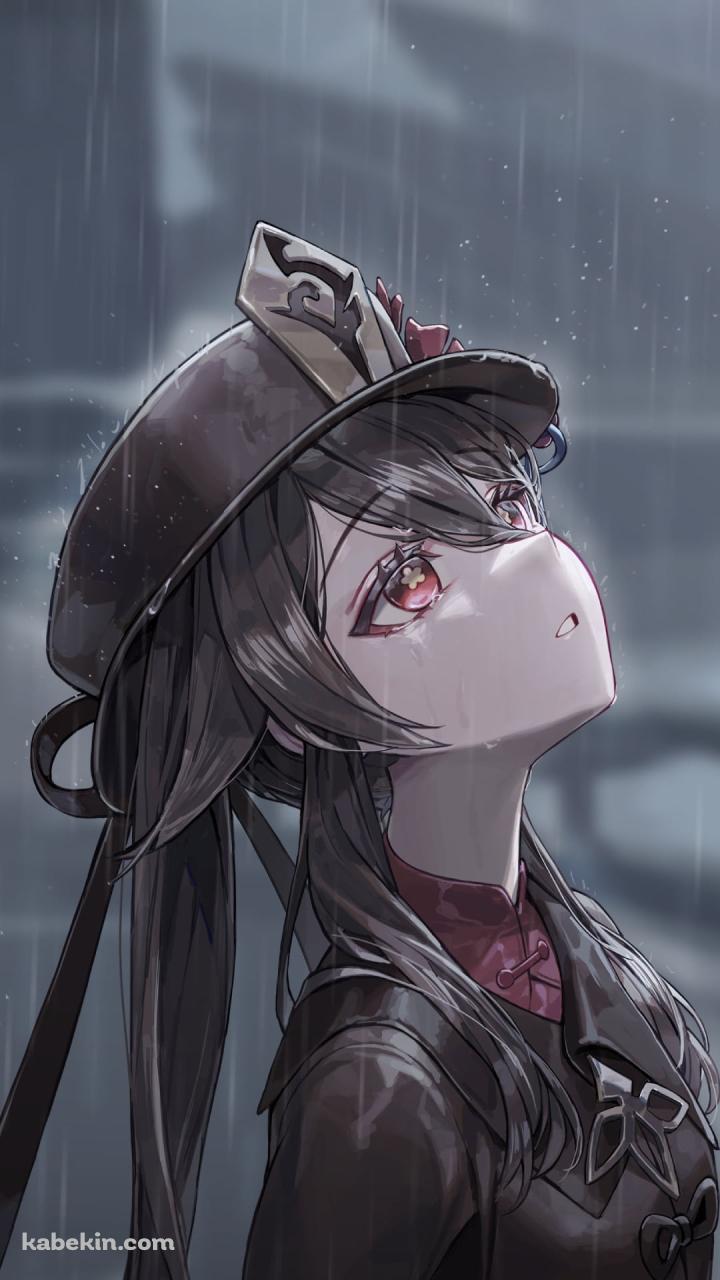 雨にうたれる胡桃 / 原神のAndroidの壁紙(720px x 1280px) スマホ用
