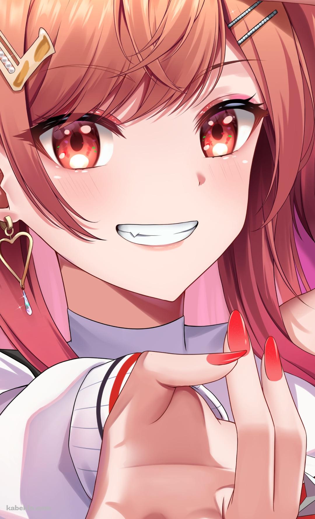 Wピースをする可愛い一条莉々華 / ホロライブ / バーチャルYouTuber / VtuberのAndroidの壁紙(1080px x 1776px) スマホ用