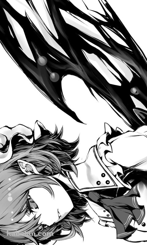 モノクロのかっこいいレミリア・スカーレット / 東方のAndroidの壁紙(480px x 800px) スマホ用