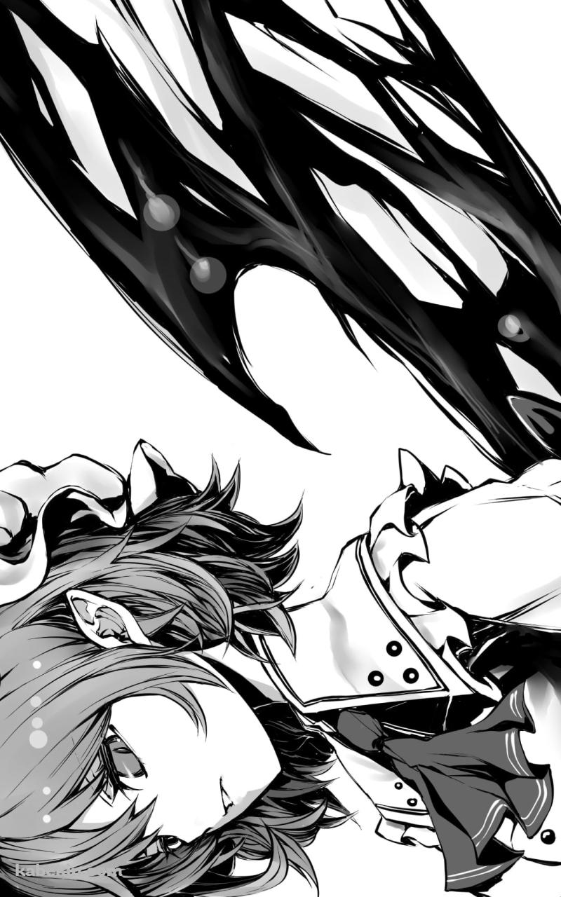 モノクロのかっこいいレミリア・スカーレット / 東方のAndroidの壁紙(800px x 1280px) スマホ用