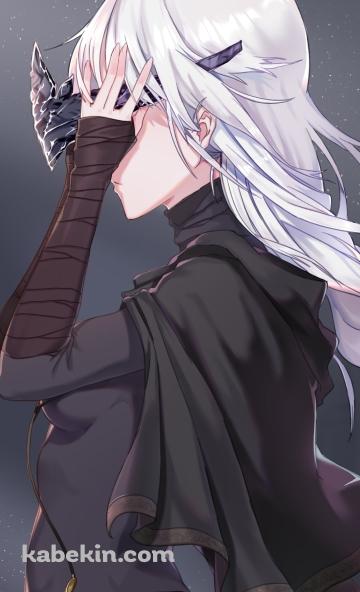 黒い仮面をつけるかぼたん / 黒衣の火防女 / ダークソウルのAndroidの壁紙(360px x 592px) スマホ用