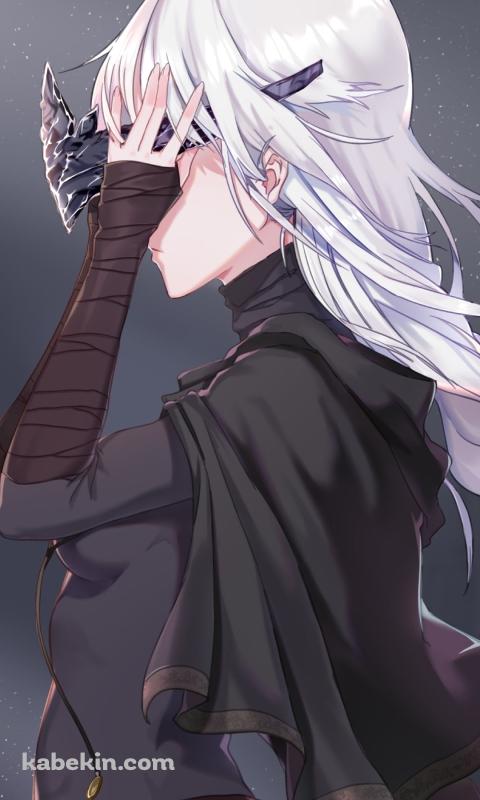 黒い仮面をつけるかぼたん / 黒衣の火防女 / ダークソウルのAndroidの壁紙(480px x 800px) スマホ用