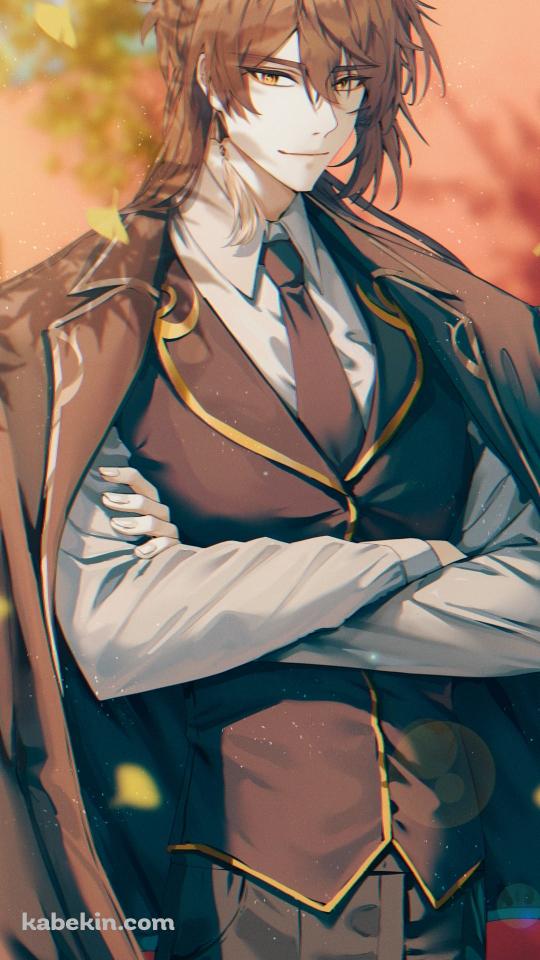 上着を羽織り両手を組む鍾離 / 原神のAndroidの壁紙(540px x 960px) スマホ用