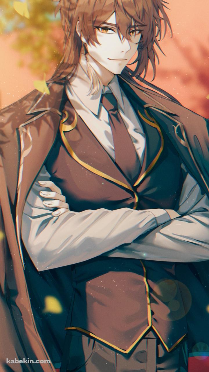 上着を羽織り両手を組む鍾離 / 原神のAndroidの壁紙(720px x 1280px) スマホ用