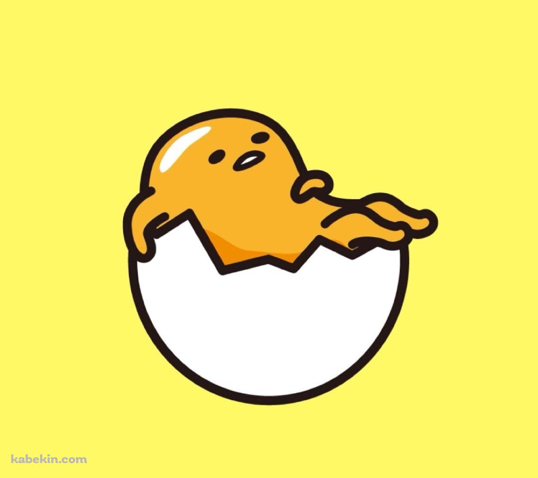 殻にはまってリラックスするぐでたま / GudetamaのAndroidの壁紙(1080px x 960px) スマホ用