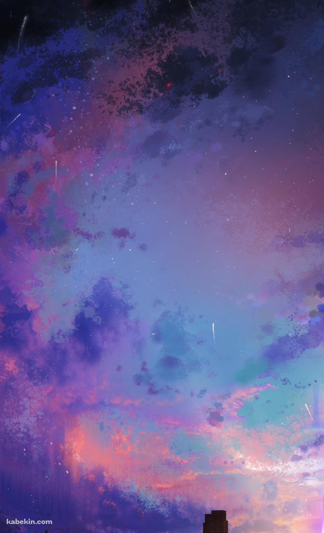大都会と光と紫の空 / 君の名は。のAndroidの壁紙(1080px x 1776px) スマホ用