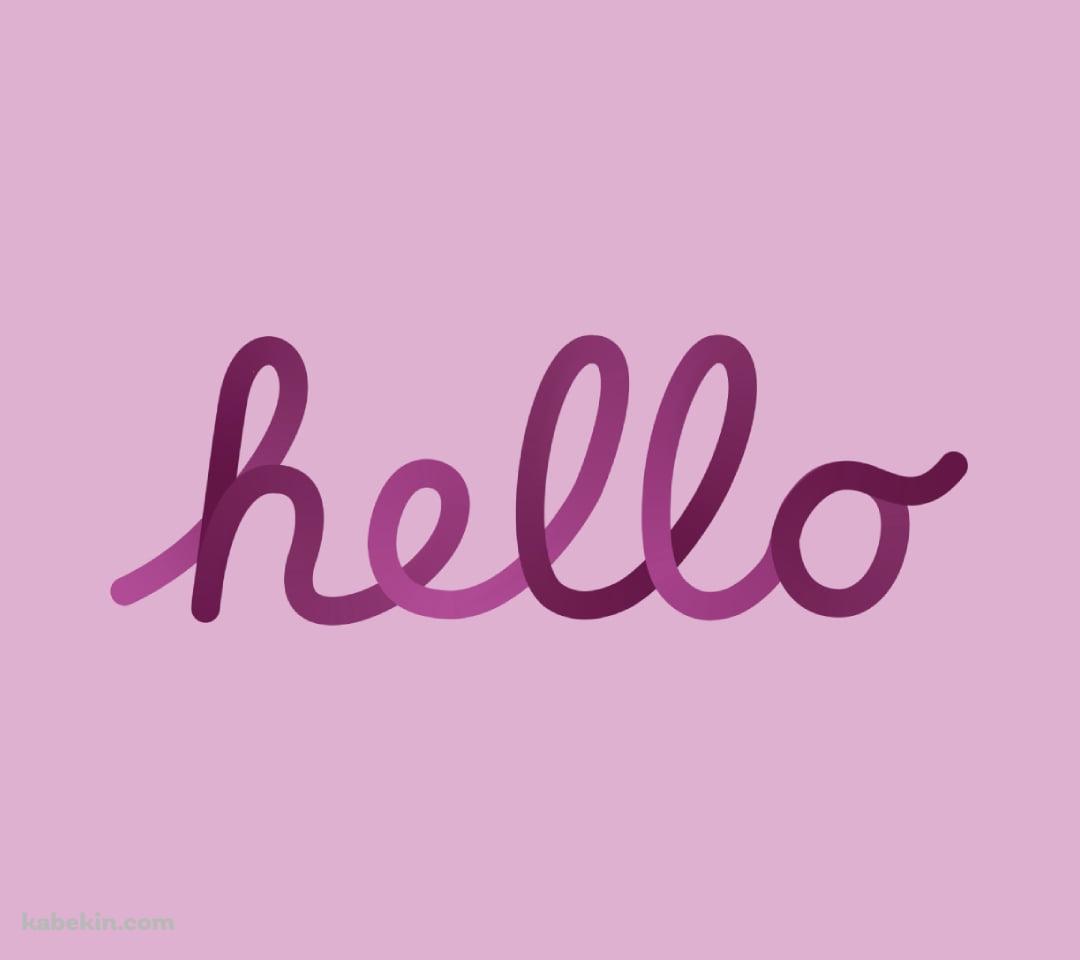 hello / Apple / ピンクのAndroidの壁紙(1080px x 960px) スマホ用