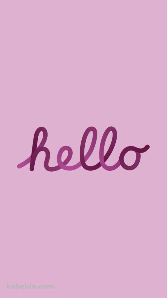hello / Apple / ピンクのAndroidの壁紙(540px x 960px) スマホ用