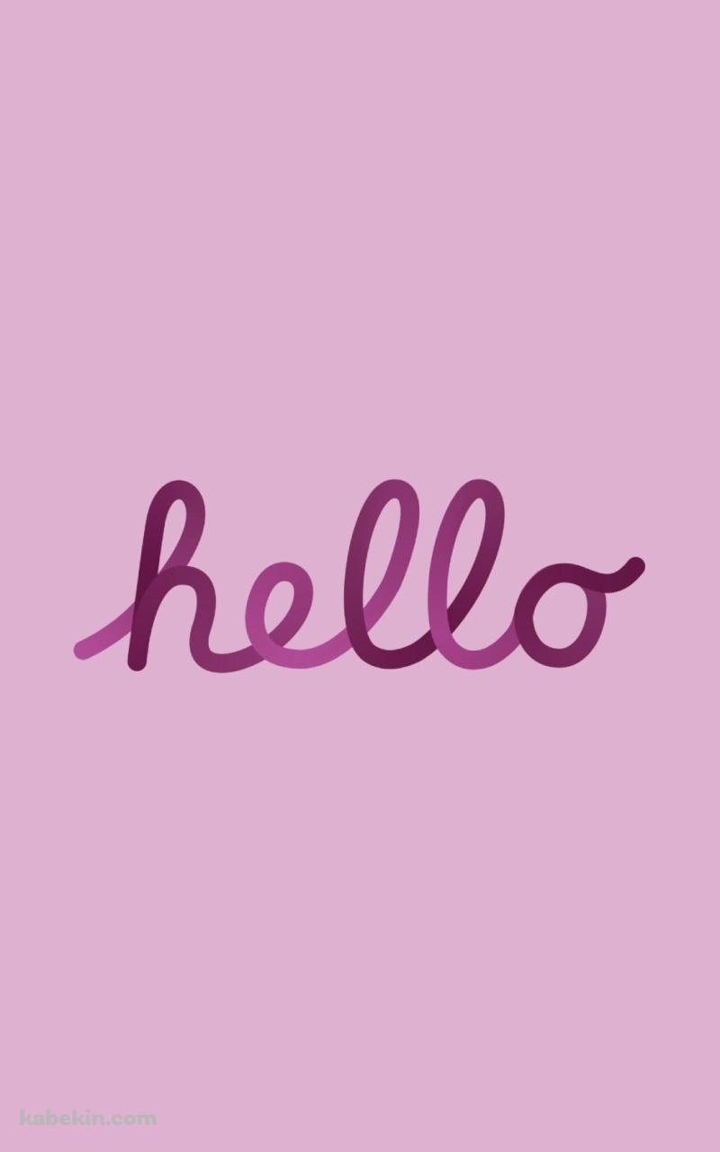hello / Apple / ピンクのAndroidの壁紙(800px x 1280px) スマホ用